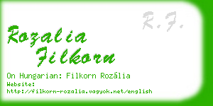 rozalia filkorn business card